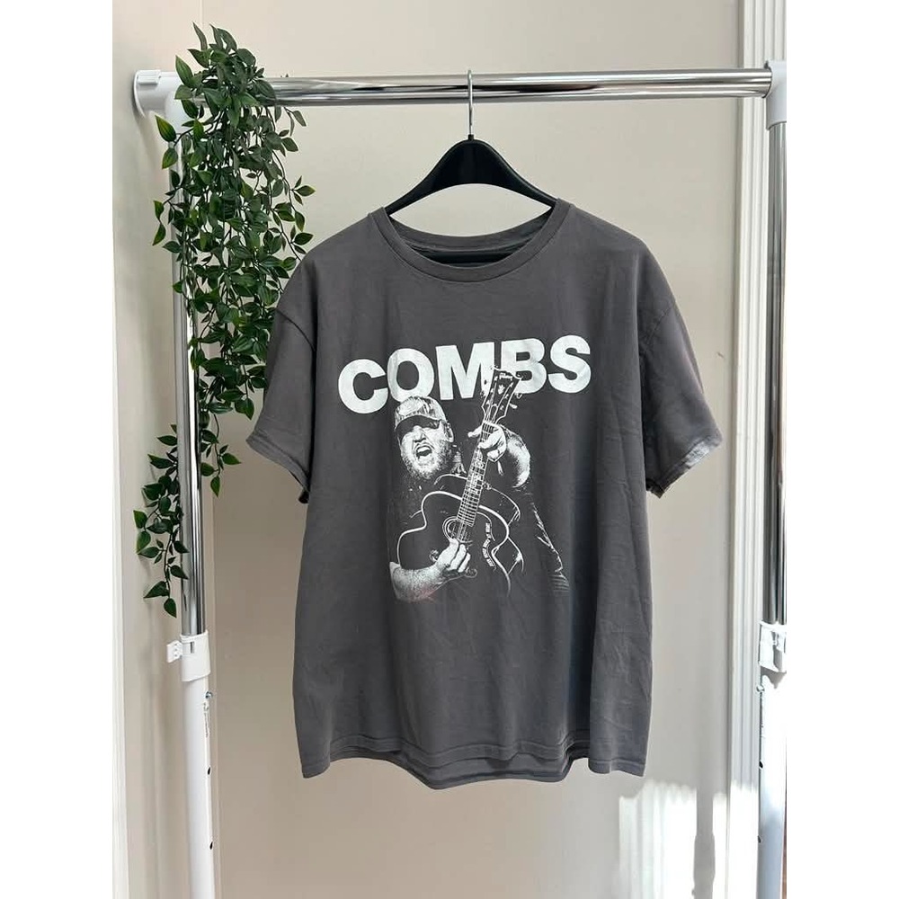 Luke Combs 2024 Growin Up Gettin Old Tour Concert Tee Gray XL